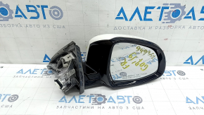 Right side mirror assembly for BMW X7 G07 19-22, 9 pins, turn signal, heating, memory, BSM, camera, Shadow-Line, white, scuffed, scratches