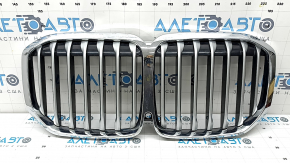 Radiator grill BMW X7 G07 19-22 without night vision, under the camera, poke