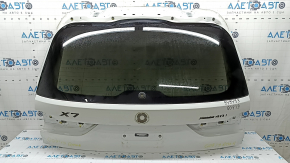 Bare trunk door with glass, upper part, BMW X7 G07 19-26 tinted, white A96, dented