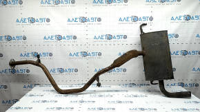 Rear muffler with barrel for Toyota Prius 50 19-22 AWD, rusty