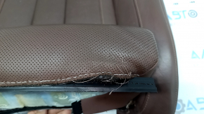 Driver's seat cushion upholstery for BMW X7 G07 19-22, brown leather, Coffee, Comfort, heated, with blower fans, melted leather