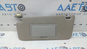 Left sun visor for Honda Civic XI FE/FL 22-26, gray, without hatch, without hook, dry-cleanable