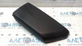 Armrest for VW Jetta 19-21, black leather, white stitching