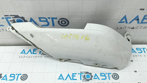 Left front bumper lip for BMW X7 G07 19-22 Pure Excellence, white, scratched