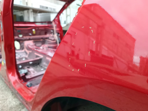 Quarter wing rear left Toyota Prius 50 19-22 under BSM on the body, red, bumps, dent