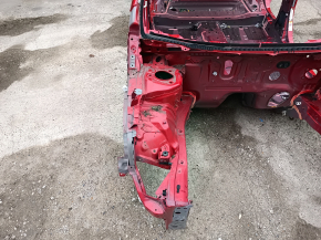 Front right quarter of Toyota Prius 50 16-22 on the body, red, dented pillar