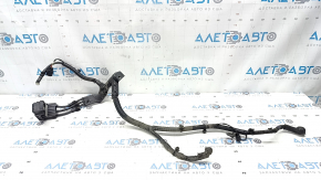The positive terminal of the Hyundai Tucson 16-21 battery with housing and wiring.