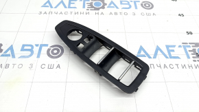 Front left window lift control trim for BMW 4 Series F36 15-18 Gran Coupe, black, auto-folding, chrome, worn