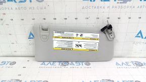 Left visor Jeep Compass 17-21 gray, without hook, with backlight
