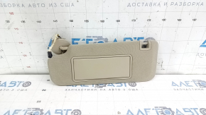 Left visor for Cadillac CTS 14-19, beige, without hook