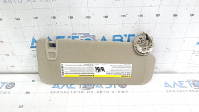 Left visor for Cadillac CTS 14-19, beige, without hook