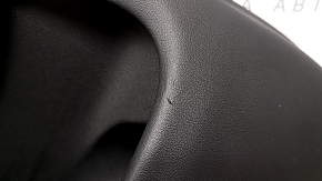 Door trim, rear left, BMW X7 G07 19-22, under the curtain, black Schwarz leather, wood insert, with a handle, with a Harman Kardon speaker grille, armrest and insert, brown coffee leather, scratches, needs cleaning