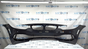 Bare front bumper for BMW 4 Series F32/33/36 14-20 with parking sensors, no headlight washers, no PMA, black, scratches, pressed, sand, non-factory holes