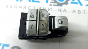 Rear left window lift control BMW X7 G07 19-26 chrome, under the door curtain and panoramic curtains, stains on the chrome