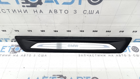 Front left outer door sill trim for BMW 4 Series F36 18-20, black with chrome, Gran Coupe, scratches