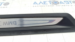 Front left outer door sill trim for BMW 4 Series F36 18-20, black with chrome, Gran Coupe, scratches