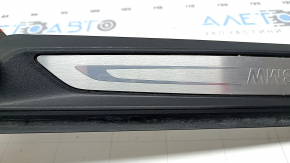 Front left outer door sill trim for BMW 4 Series F36 18-20, black with chrome, Gran Coupe, scratches