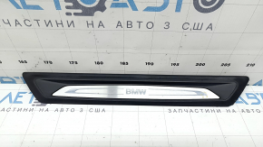 Front right outer door sill trim for BMW 4 Series F36 18-20, black with chrome, Gran Coupe, scratches