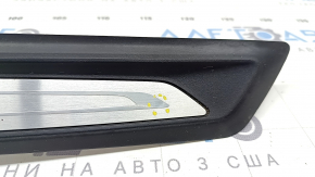 Front right outer door sill trim for BMW 4 Series F36 18-20, black with chrome, Gran Coupe, scratches