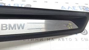 Front right outer door sill trim for BMW 4 Series F36 18-20, black with chrome, Gran Coupe, scratches