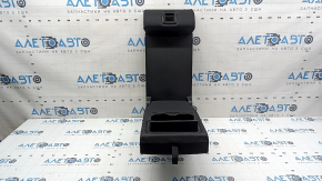 Rear row of seats, 2nd row, upper central part with armrest, BMW 4 Series F36 15-20 Gran Coupe, black leather, Sport, dented, needs cleaning