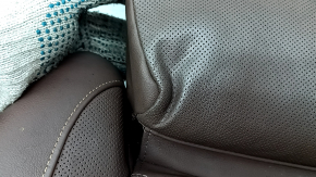 Driver's seat cushion upholstery for BMW X7 G07 19-22, brown leather, Coffee, Comfort, heated, with blower fans, melted leather, scratch, stitching came apart