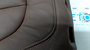 Rear seat back trim, 2nd row, left, BMW X7 G07 19-22, leather for 7 seats, brown Coffee, Comfort, heated, melted leather