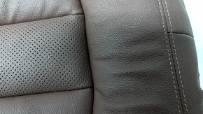 Rear seat back trim, 2nd row, left, BMW X7 G07 19-22, leather for 7 seats, brown Coffee, Comfort, heated, melted leather