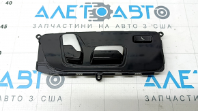 Rear right seat control, 2nd row, BMW X7 G07 19-26, glossy black with chrome, worn