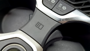 Heated and cooled cup holder for BMW X7 G07 19-26 with black and chrome trim, scratches