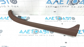 BMW X7 G07 19-22 center console trim, upper left, brown leather, Coffee