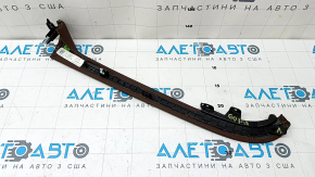 BMW X7 G07 19-22 center console trim, upper left, brown leather, Coffee
