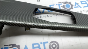 The center console trim for the multimedia joystick for the BMW 4 F32/33/36 14-20 is in light carbon fiber, the coating is peeling off.