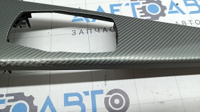 The center console trim for the multimedia joystick for the BMW 4 F32/33/36 14-20 is in light carbon fiber, the coating is peeling off.