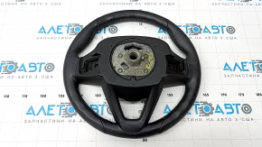 BMW X7 G07 19-22 black leather steering wheel with heated paddle shifters, driving assist, Sport, with wiring, dented, scratches, needs cleaning