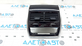Center console air vent with trim BMW X7 G07 19-26, glossy black with chrome, scratches