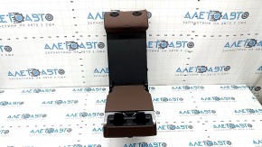 Rear seat armrest, 2nd row, BMW X7 G07 19-22, complete, leather for 7 seats, brown Coffee, dented, melted, scratches
