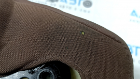 Rear seat armrest, 2nd row, BMW X7 G07 19-22, complete, leather for 7 seats, brown Coffee, dented, melted, scratches