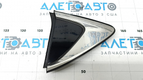 Left rear fender triangle cap for Mazda 6 14-21, gloss black with chrome