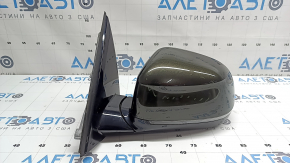 Left side mirror assembly BMW X3 G01 18-22 5-pin, turn signal, auto-dimming, BSM, brown, chips on cover, chip in turn signal glass