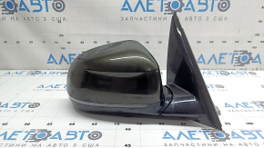 Right side mirror assembly BMW X3 G01 18-22 5-pin, turn signal, auto-dimming, BSM, brown, chipped turn signal glass