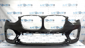 Bare front bumper BMW X3 G01 18-21 without parking sensors, without camera, brown, worn