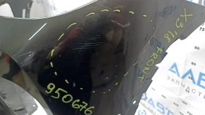 Bare front bumper BMW X3 G01 18-21 without parking sensors, without camera, brown, worn