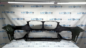 Bare front bumper BMW X3 G01 18-21 without parking sensors, without camera, brown, worn