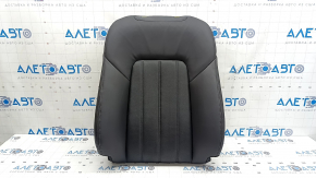 Mazda 6 18-21 passenger seat back upholstery, black leather, perforation, gray stitching, heated