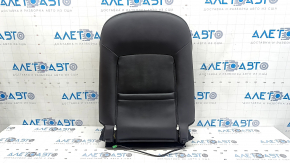 Mazda 6 18-21 passenger seat back upholstery, black leather, perforation, gray stitching, heated