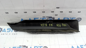 BMW X3 G01 18-21 front bumper lower grille trim, right, gray, chips