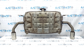 The rear muffler with a barrel for a Mazda 6 18-21 2.5 is rusty and the tip is dented. 
