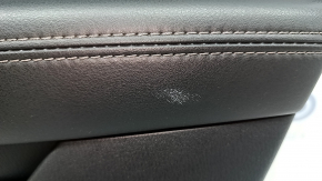Mazda 6 18-21 front right door panel trim, black, armrest and insert, black leather, gray molding with chrome, scratches