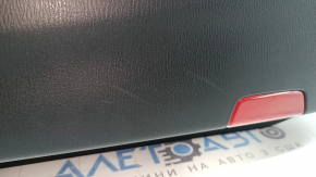 Mazda 6 18-21 front right door panel trim, black, armrest and insert, black leather, gray molding with chrome, scratches